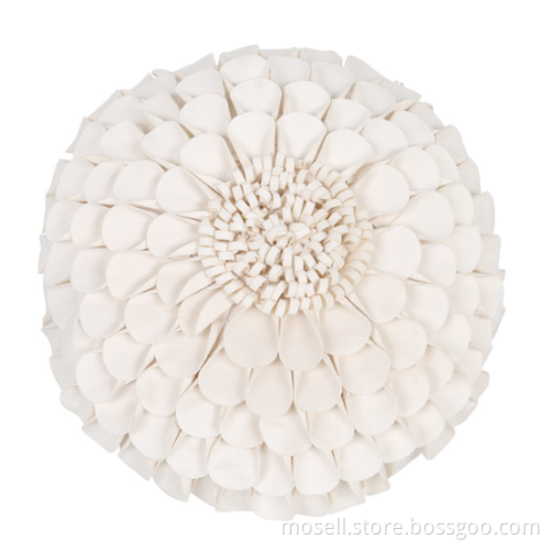 Fashion Design 3D Flower Hand-Made Polyester Cushion